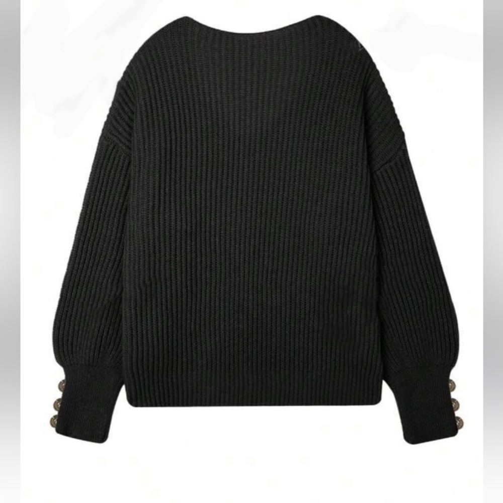 Luxe mint green  lantern sleeve sweater top - Picture 3 of 10